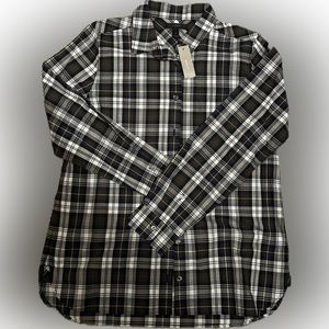 J. Crew Women’s Plaid Collared Button Down Long Sleeve Shirt, size 8 NWT